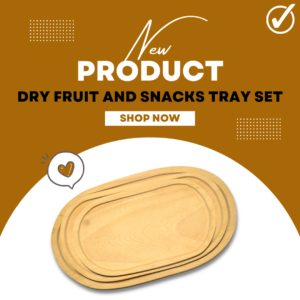 71118 Wooden Dry fruit and Snacks tray