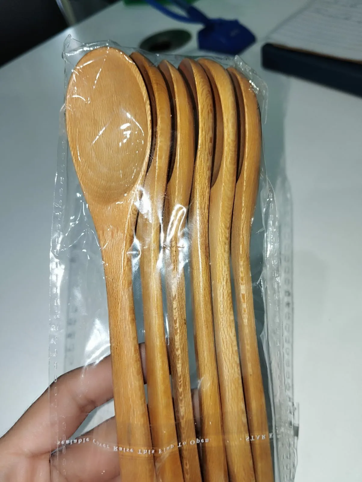 Polished Wooden Tea Spoon 6 pieces set - Image 2